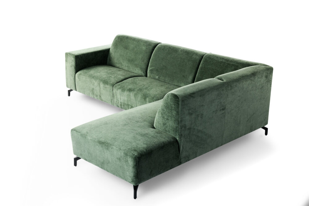 Hoekbank lease model Peterson velvet groen