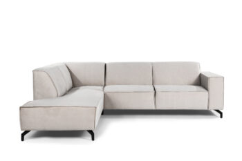 Hoekbank Kai met hoek links leasen velvet wit