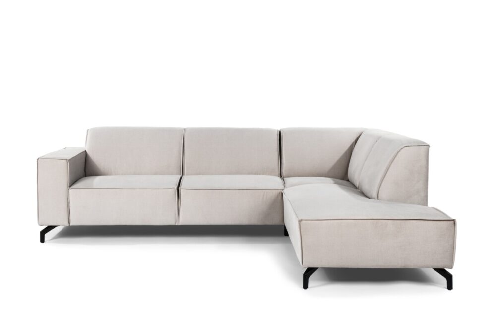 Lease bank Kai in velvet wit hoekbank hoek rechts