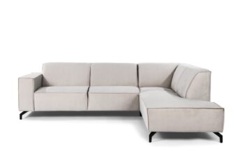Lease bank Kai in velvet wit hoekbank hoek rechts