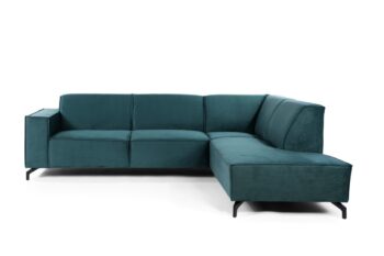 Hoekbank Kai leasen in velvet groen