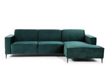 Hoekbank Kai met hoek rechts velvet groen gespreid betalen