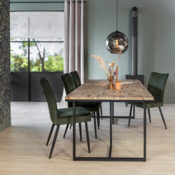 Zijaanzicht van eettafel parker